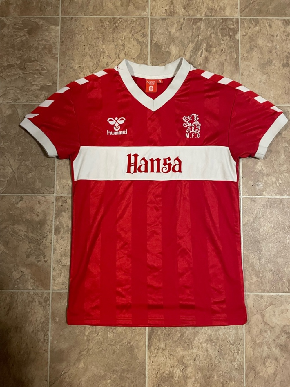 Retro Middlesbrough Hansa Jersey Vintage Style Soccer Kit Size Small